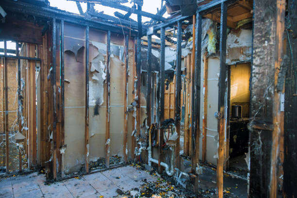 Professional Fire Damage Cleanup technician working in Georgetown, KY